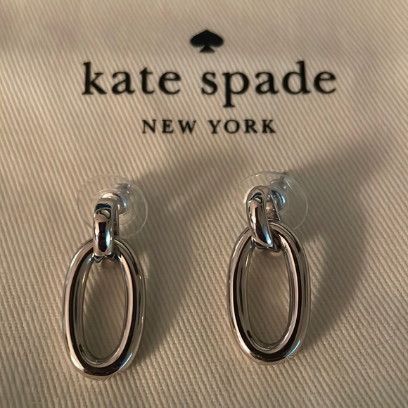 NWOT Silver Kate Spade earrings